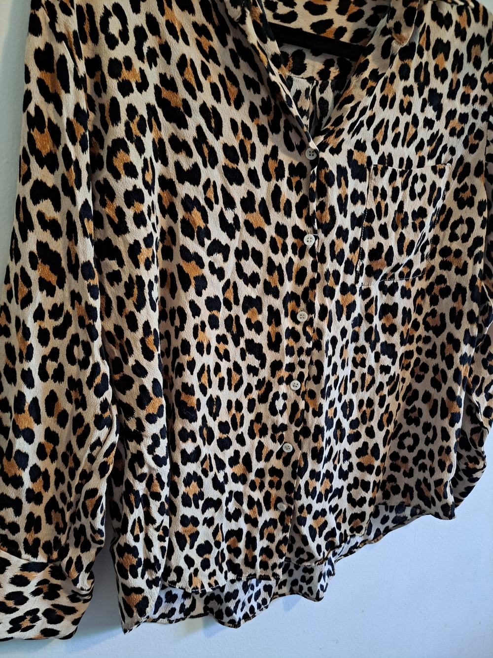 ZARA Woman Leopard Print Button-Up Blouse Size S | Animal Print - Picture 3 of 13